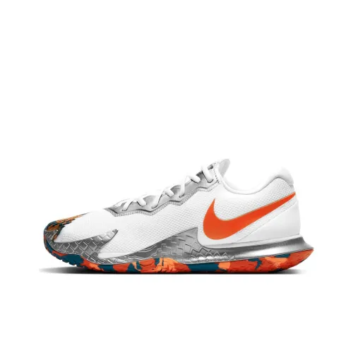 Nike Air Zoom Vapor Cage 4 HC Амортизация Низкий Топ Теннисные Кроссовки Унисекс Белый Серебряный Оранжевый