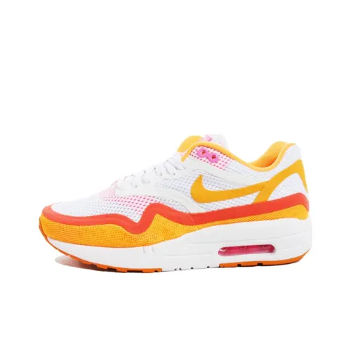 Nike Air Max 1 Low Топ Беговые кроссовки Женские Белый Апельсин