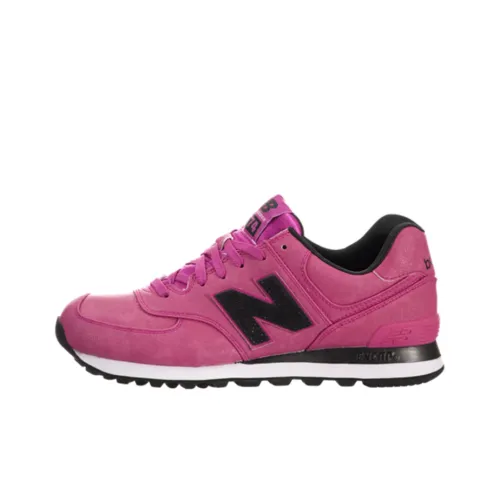 New Balance NB 574 Аbrasion Resistant Низкий Топ Марафон Беговые кроссовки Женские Розовый Красный Черный