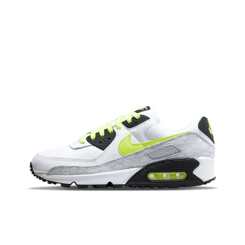 Nike Air Max 90 Low Топ Беговые кроссовки Мужской Черный белый