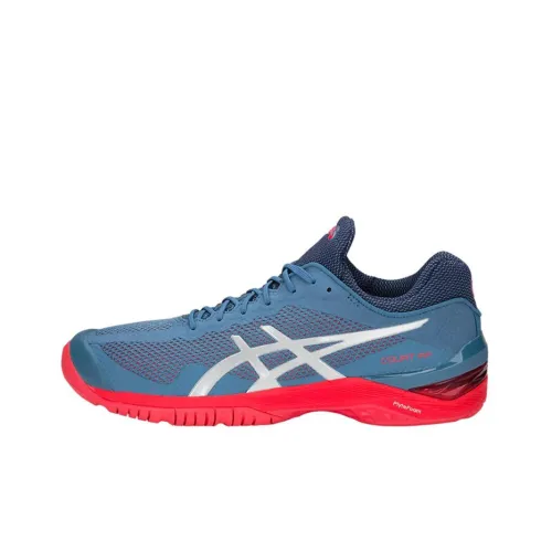 ASICS Court FF Износостойкие Дышащие Низкие Беговые кроссовки Унисекс Синие