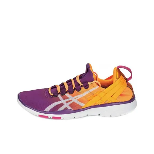 Asics Гель FIT SANA Устойчивые к истиранию Низкие Кроссовки для Бега Женские Фиолетово-Желтые
