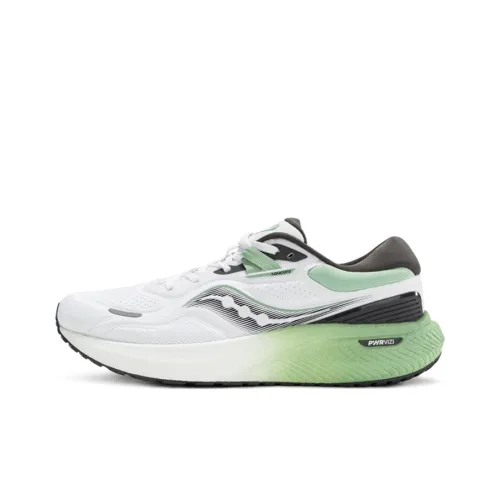 Saucony Surge 1 Амортизаторы Ударопрочный Устойчивый к истиранию Низкий Топ Резиновые Беговые кроссовки Мужские Белые Зеленые