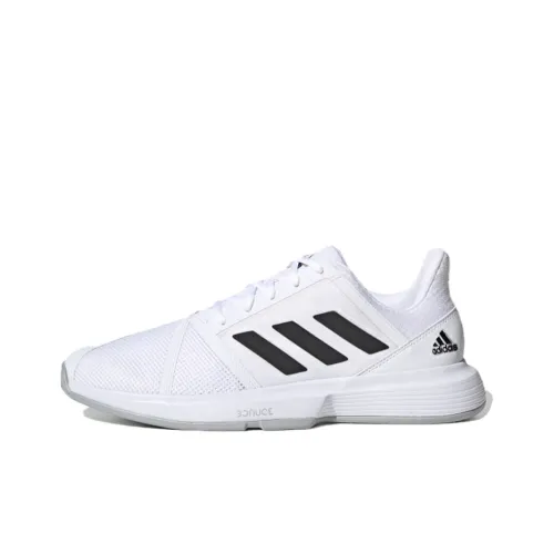 Adidas Courtjam Bounce Slip-Resistant Низкий Топ Теннисные Кроссовки Мужские Белый Черный