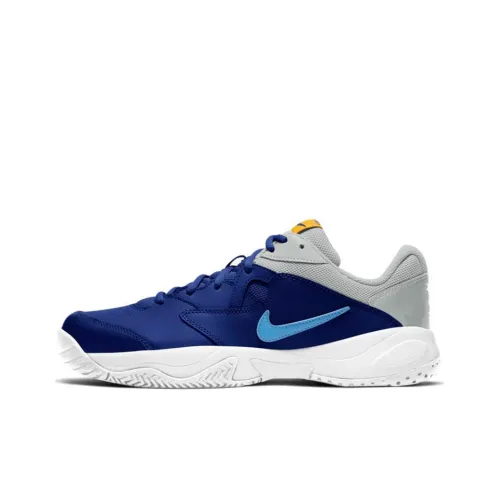 Nike Court Lite 2 Амортизирующие низкие кроссовки для тенниса с противоскользящим покрытием мужские синие и серые