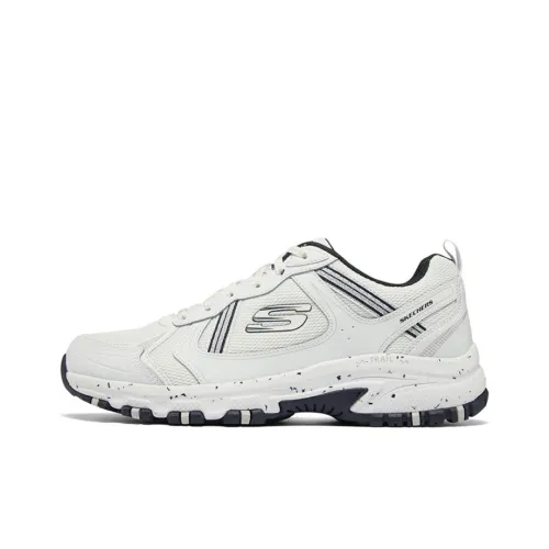Skechers Hillcrest Low Топ Беговые кроссовки Мужские Белые Синие