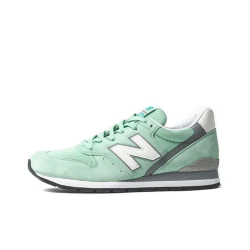 New Balance NB 996 Устойчивый к истиранию Дышащий Легкий Низкий Топ Беговые кроссовки Мужские Зеленый Белый