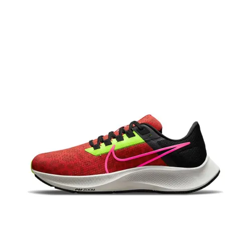 Nike Pegasus 38 Амортизаторы Ускорители Устойчивые к истиранию Низкий Топ Беговые кроссовки Женские Красный черный зеленый