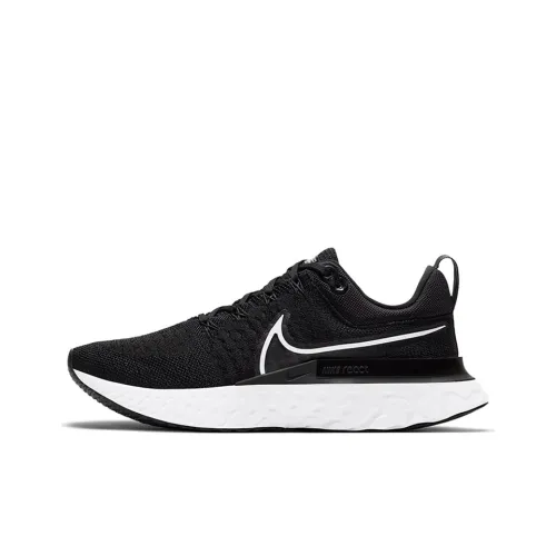 Nike React Infinity Run Flyknit 2 Slip-resistant Abrasion-resistant Low-top Training Running Shoes Women's Black Найк React Infinity Run Flyknit 2 Противоскользящий Устойчивый к истиранию Низкий Топ Тренировочные Беговые Кроссовки Женские Черные