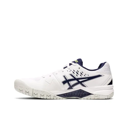 Asics Challenger 12 Gel Амортизация Низкий Топ Теннисные Кроссовки Мужские Черные Белые и Синие