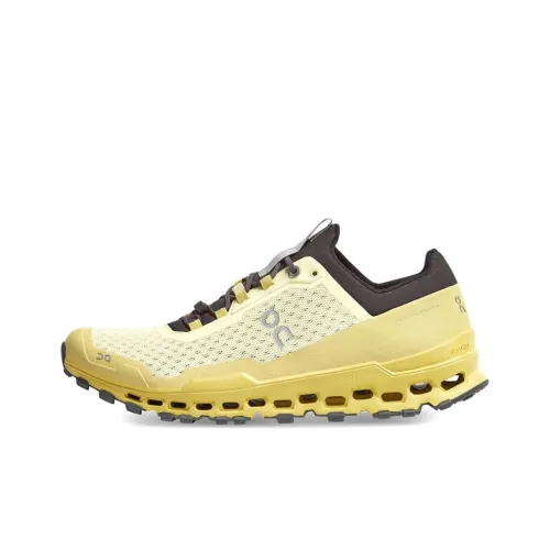 On Ультра Шок Абсорберы Устойчивые к Износу Противоскользящие Низкий Топ Беговые Кроссовки Мужские Желтые