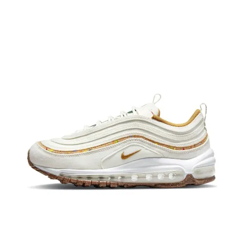 Nike Air Max 97 Low Топ Воздух Ma Беговые кроссовки Женские Экрю
