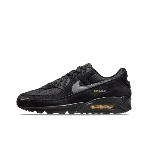 Nike Air Max 90 Low Топ Air Cushion Беговые кроссовки Мужские Черные