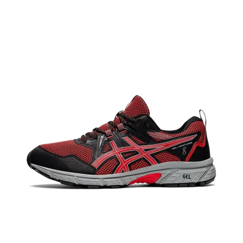 Asics Gel Venture 8 Low Топ Беговые кроссовки Мужские Черные Красные
