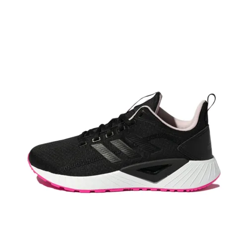Adidas Neo Slip Resistant Abrasion Resistant Breathable Low Top Marathon Running Shoes Women's Black Adidas Neo Slip Resistant Устойчивый к истиранию Дышащий Низкий Топ Марафон Беговые Кроссовки Женские Черные