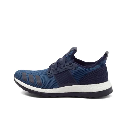 Adidas Pure Boost Устойчивые к истиранию Низкие Беговые кроссовки Мужские Циан синий