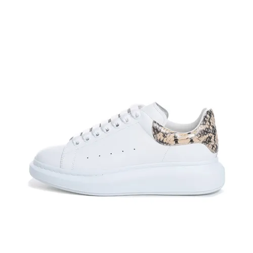 Alexander McQueen Oversized Sneaker Snakeskin Low Топ Кроссовки для скейтбординга Мужской Белый
