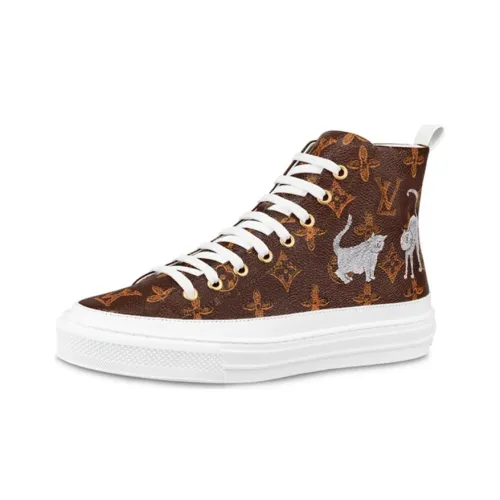 LOUIS VUITTON Stellar High Топ Стильные Скейтбординги Женские Коричневый