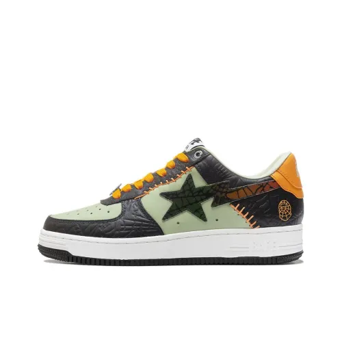 A BATHING APE STA Хэллоуин Низкий Топ Стильный Скейтбординг Мужской Черный Зеленый