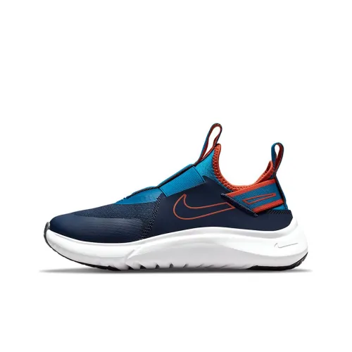 Nike Flex Plus Амортизация Противоскользящее покрытие Устойчивость к истиранию Низкий топ Беговые кроссовки для женщин Синий Оранжевый
