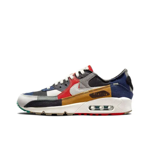 Nike Air Max 90 Low Топ Беговые кроссовки Женские Сине-белый