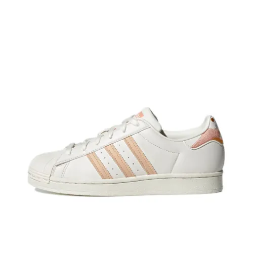 Adidas Originals Superstar Series PASTEL Пачка Низкие Кроссовки для скейтбординга Женские Белые Телесно-розовые