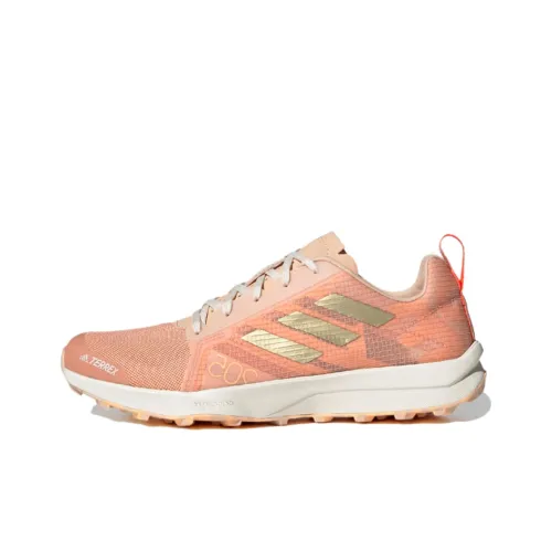 adidas Terrex Speed Slip Resistant Abrasion Resistant Низкий Топ Беговые кроссовки Женские Розовый