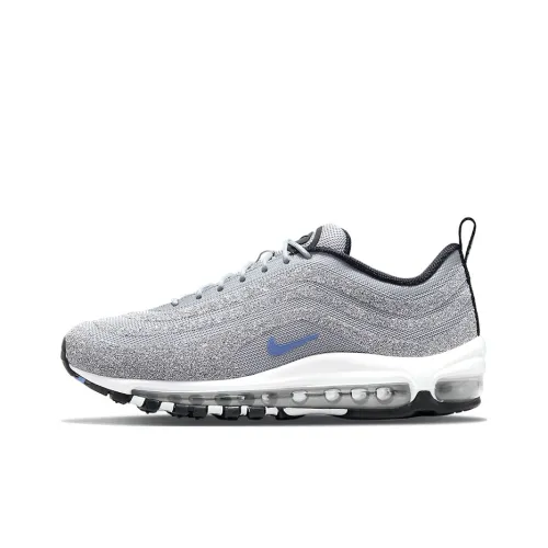 Swarovski x Nike Air Max 97 Low Топ Повседневные Беговые Кроссовки Женские Серебряные Синие