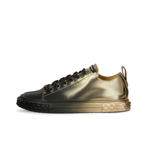 Giuseppe Zanotti GZ Blabber Низкий Топ Стильный Скейтбординг Мужской Черный Золото