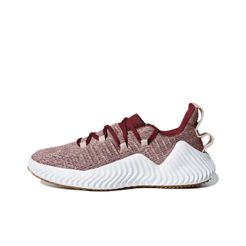 Adidas AlphaBounce Нескользящий Легкий Низкий Топ Беговые кроссовки Женские Красный Серый