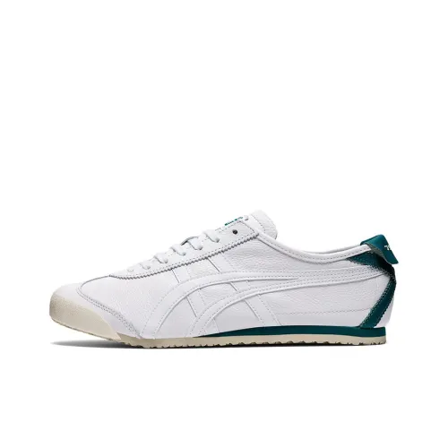 Onitsuka Tiger MEXICO 66 Устойчивый к истиранию Низкий Топ Casual Унисекс Белый Зеленый