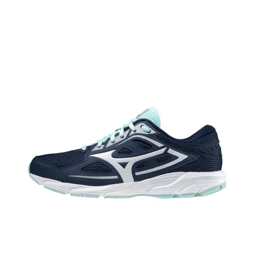 Mizuno Spark 7 Slip-Resistant Abrasion-Resistant Breathable Low-Top Running Shoes Women's Blue Мицубо Спарк 7 Противоскользящий Устойчивый к Износу Дышащие Низкие Кроссовки для Бега Женские Синие
