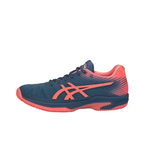 ASICS SOLUTION SPEED FF CLAY Дышащий и Износостойкий Низкий Топ Беговые кроссовки Женские Сине-оранжевый