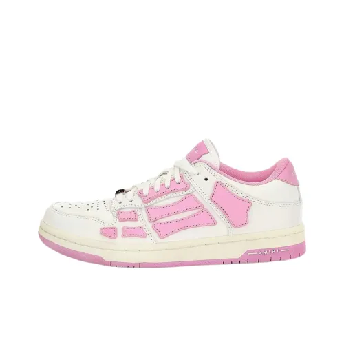 AMIRI Skel Топ Низкий Топ Стильный Скейтбординг Женский Розовый Белый