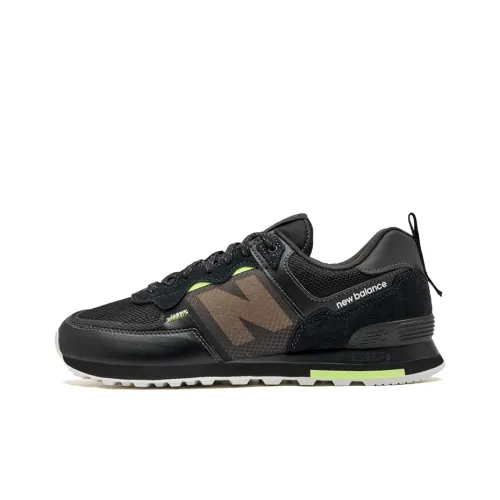 New Balance NB 574 Амортизация устойчивость к истиранию дышащий низкий топ беговые кроссовки унисекс черный