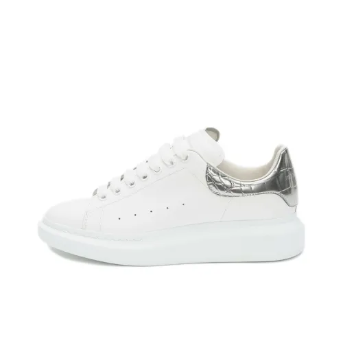 Alexander McQueen Oversized Sneaker Low Топ Стильные Скейтбординги Мужской Белый Серебристый