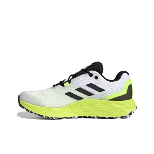 adidas Terrex Два Дышащий Низкий Топ Беговые кроссовки Мужские Белый Желтый