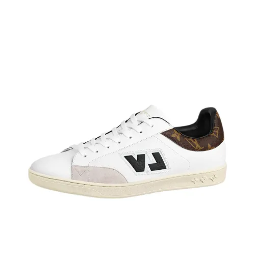 LOUIS VUITTON Luxembourg Низкий Топ Стильный Скейтбординг Мужской Белый Коричневый