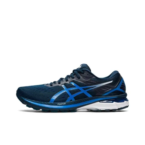 Asics GT 2000 9 Устойчивый к истиранию Дышащий Низкий Топ Беговые кроссовки Мужской Синий 2E Ширина
