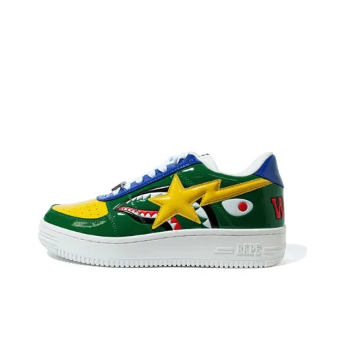 A BATHING APE BAPE STA Низкий Топ Стильный Скейтбординг Мужской Зеленый