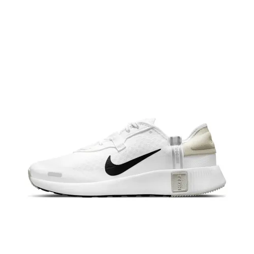 Nike Reposto Shock Absorbers Slip-Resistant Low Top Marathon Running Shoes Women's Black White