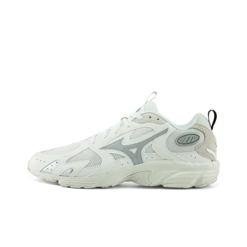 Mizuno Shock Absorbers Slip-resistant Abrasion-resistant Breathable Low-top Casual Running Shoes Unisex White Silver Мицубо Шок Абсорберы Противоскользящие Устойчивые к истиранию Дышащие Низкие Кеды Повседневные Беговые Кроссовки Унисекс Белый Серебряный