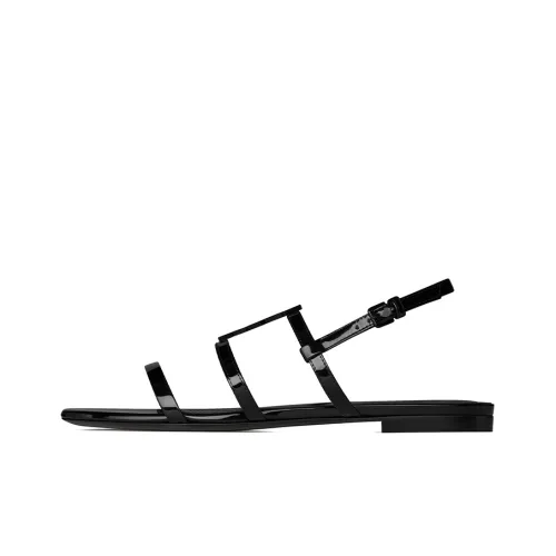 SAINT LAURENT CASSANDRA One Ремень Сандалии 0,5см Женские Черный