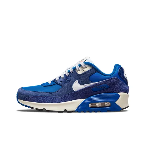 Nike Air Max 90 Low Топ Беговые кроссовки GS Белый Синий