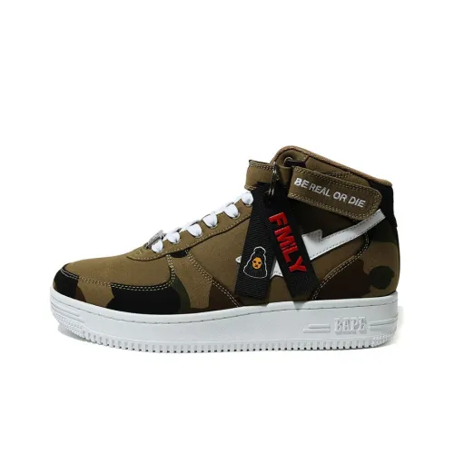 Jessie Reyez x A BATHING APE STA MID Стильные Скейтбординги Женские Камуфляж