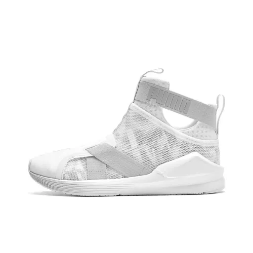 PUMA Fierce Slip-Resistant Abrasion-Resistant Breathable MID Top Casual Running Shoes Women's White PUMA Fierce Противоскользящий Устойчивый к износу Дышащий MID Топ Повседневные Беговые Кроссовки Женские Белые