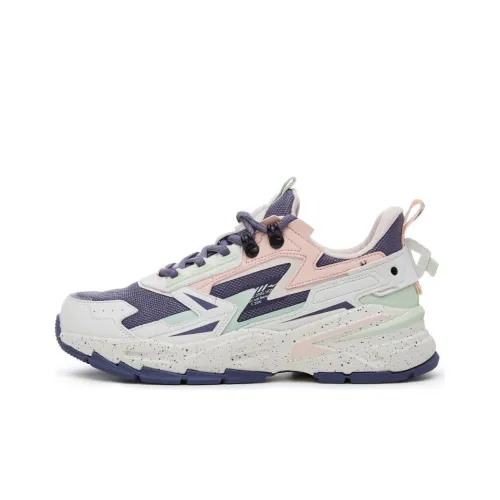 Erke Jing Hong 2,0 Low Топ Беговые кроссовки Женские Розовые