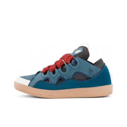 Lanvin Curb Пухлые туфли Низкий топ Стильные Скейтбординги Мужской Серый Синий