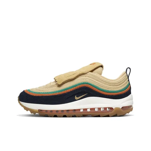 Nike Air Max 97 Low Топ Air Cushion Marathon Беговые кроссовки Мужской Черный Коричневый