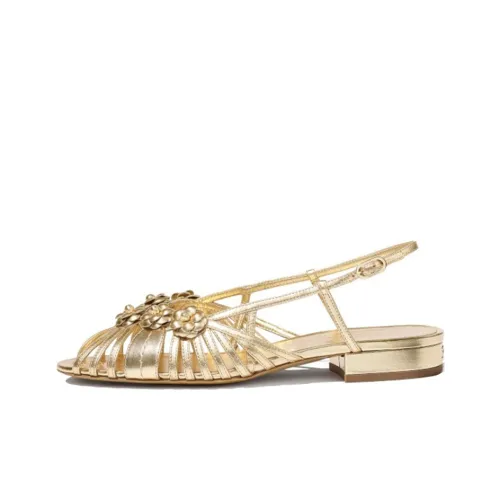 CHANEL One Ремешок Сандалии Женские Золотые